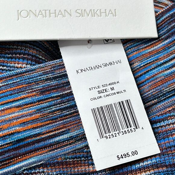 Jonathan Simkhai Georgette Space Dye Knit Pants Caicos Multicolor Women's M NWT - Picture 11 of 11